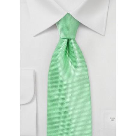 Bright Summer Mint Necktie in XL Length