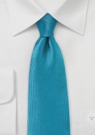 Ribbed Texture Silk Tie in Capri Breeze Blue