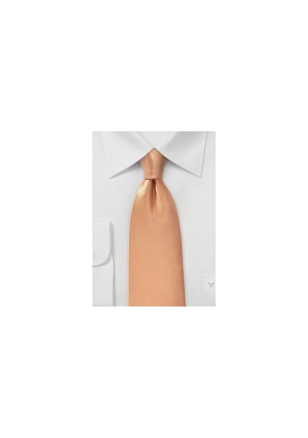 Textured Silk Tie in Peach