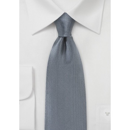 Smoke Gray Silk Necktie