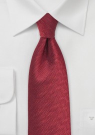 Herringbone Tie in Henna Red