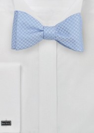 Soft Blue Bow Tie in Self Tie Style