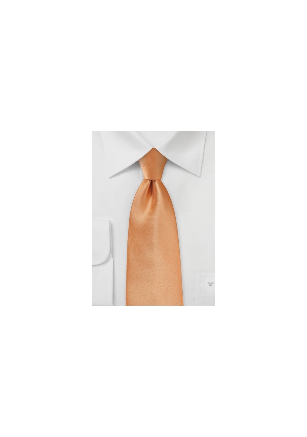 Solid Apricot Tie in Kids Length