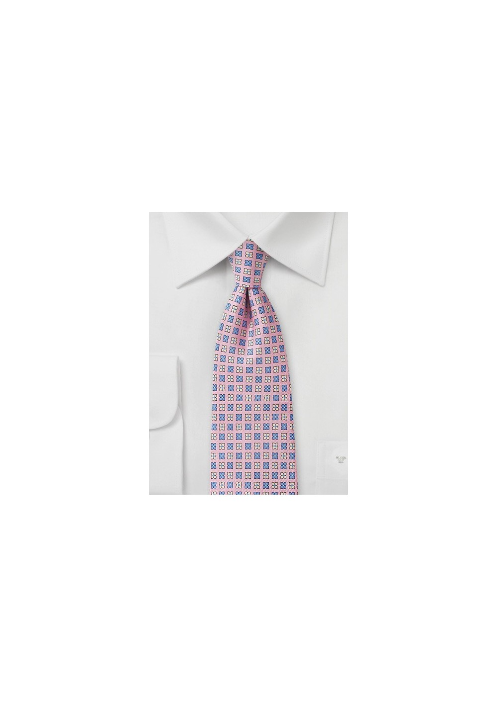 Floral Tie in Pink, Lavender, and Cream