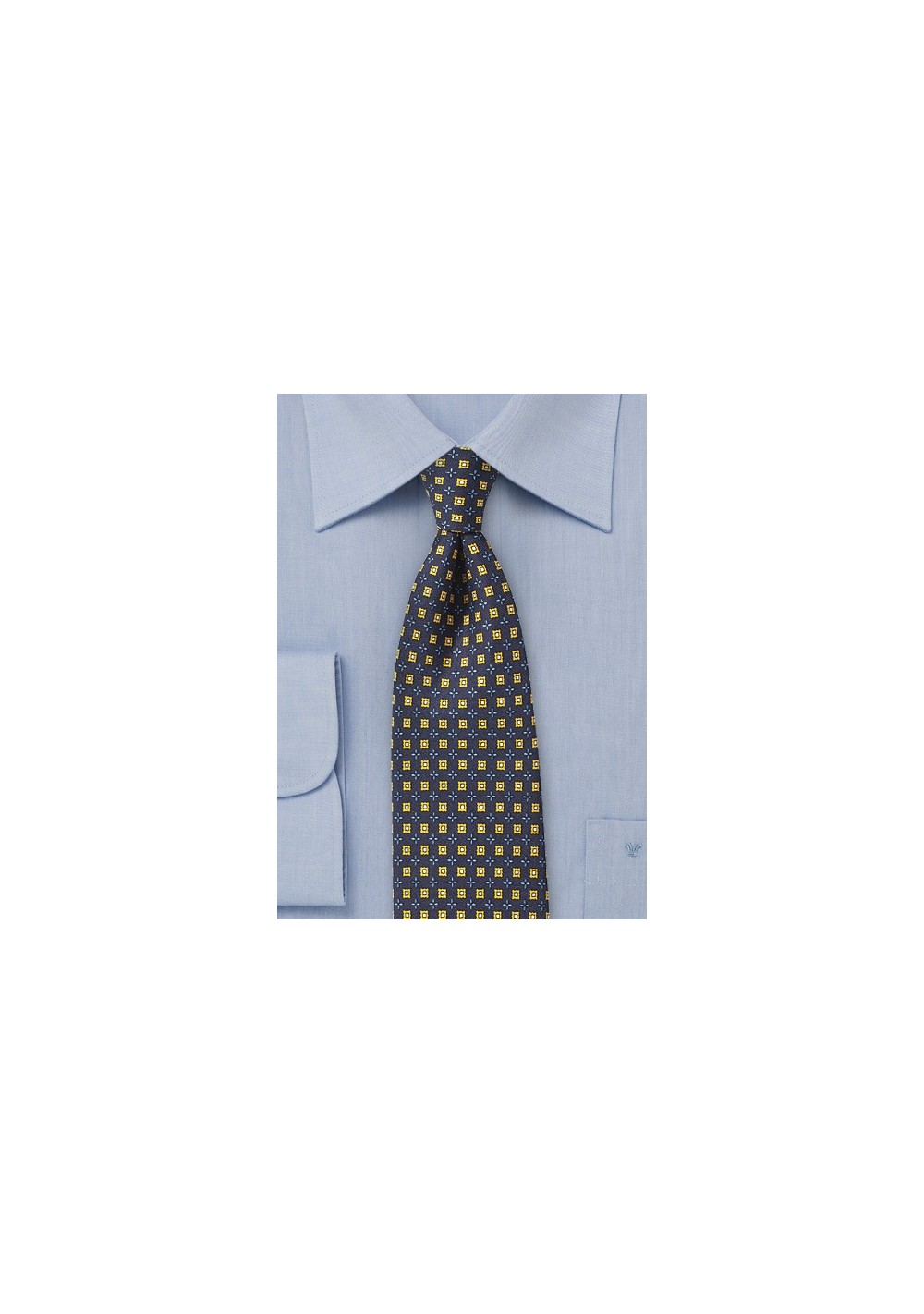 Midnight Blue Foulard Silk Tie