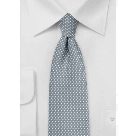 Shadow Gray Pin Dot Skinny Tie