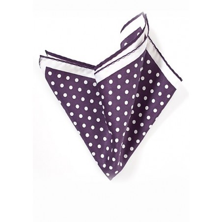 Handkerchief with Polka Dots in Purple | Cheap-Neckties.com