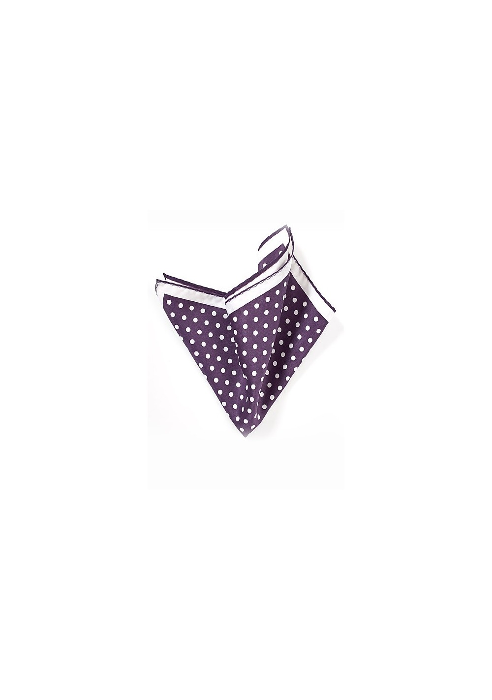 Purple and White Dot Print Pocket Square