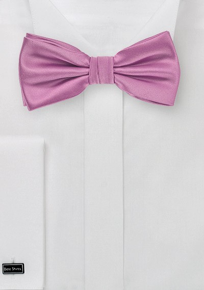 Orchid Pink Colored Bow Tie