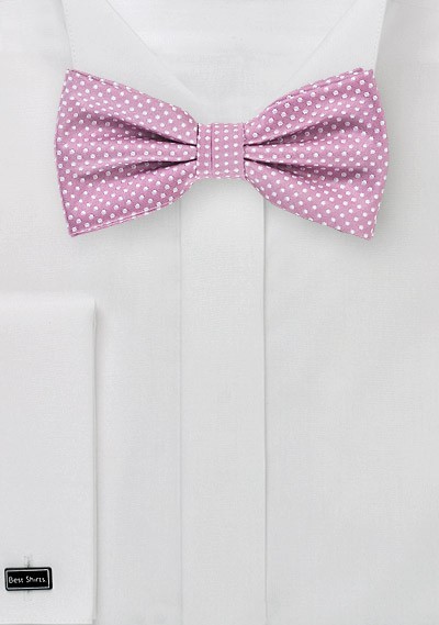 Pin Dot Bow Tie in Orchid