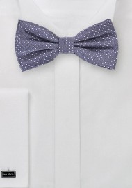 Wisteria Colored Bow Tie with Pin Dots