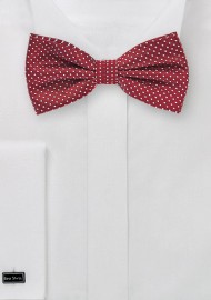 Cherry Pin Dot Bow Tie