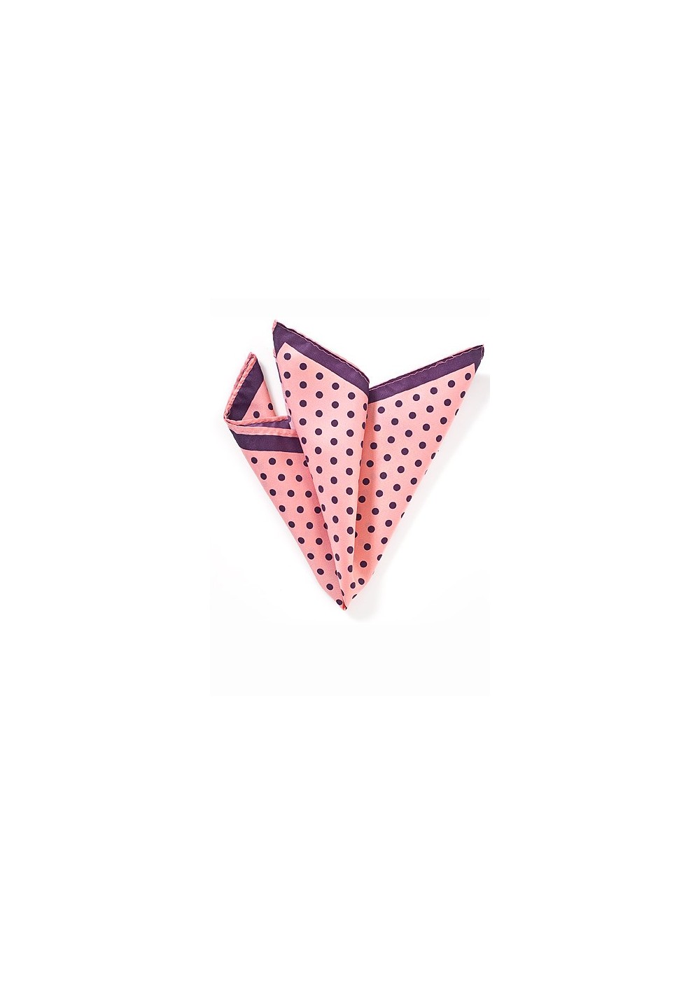 Pink and Grape Polka Dot Pocket Square