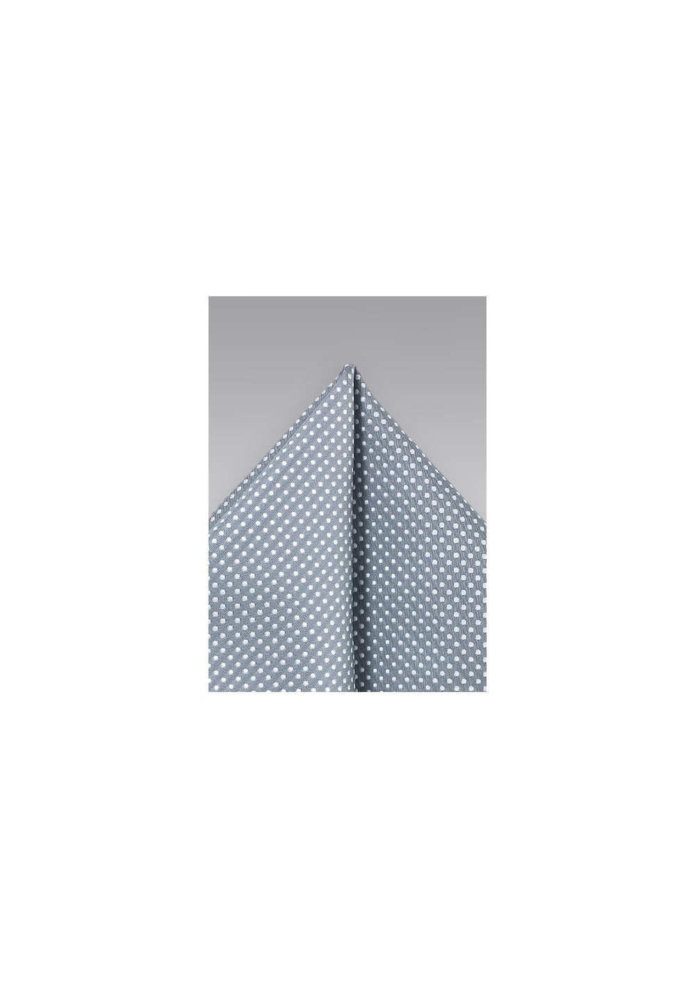 Formal Silver Pocket Square with Dots