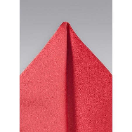 Coral Red Pocket Square