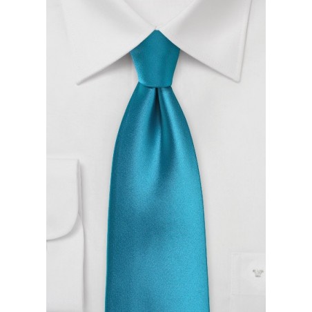 Peacock Blue Necktie in Kids Size