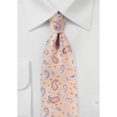 Paisley Tie in Coral Sands Color