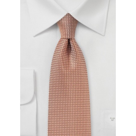 Apricot Color Tie with Texture