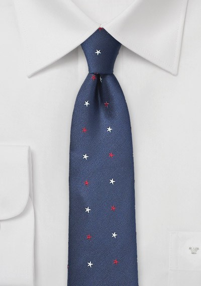 Red and White Stars on Navy