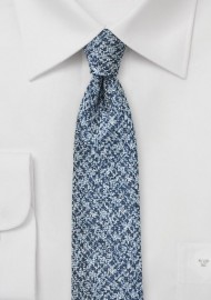 Blue and Silver Tweed Tie