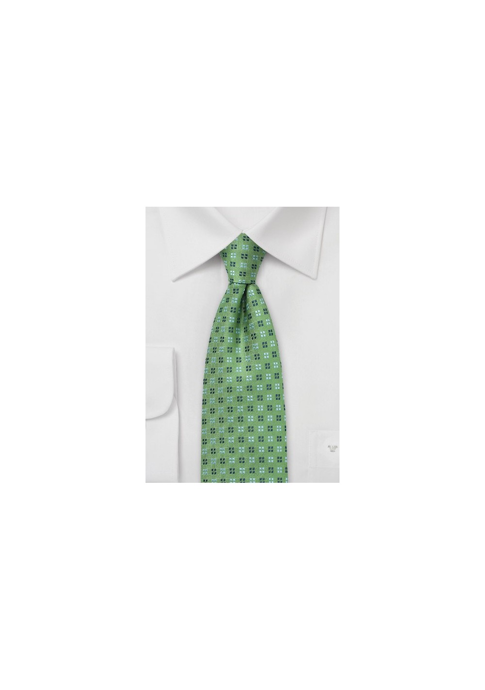 Amazon Green Woven Silk Tie