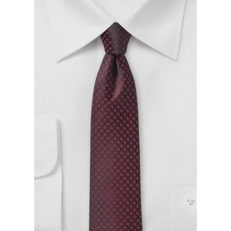 Dark Port Red Skinny Tie