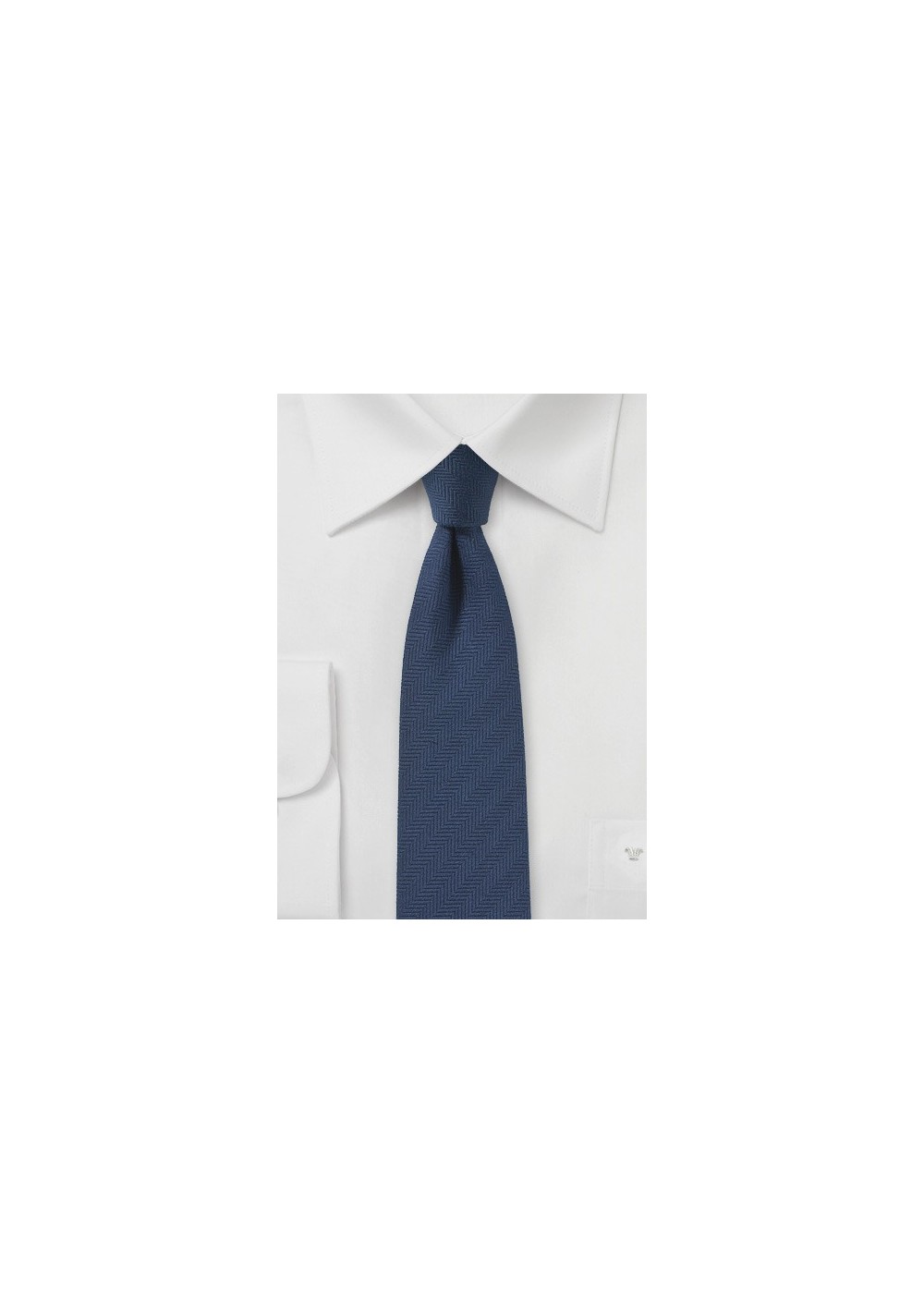 Slate Blue Herringbone Tie