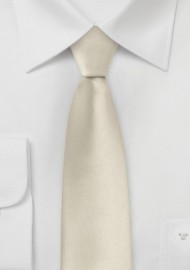 Solid Skinny Tie in Champagne