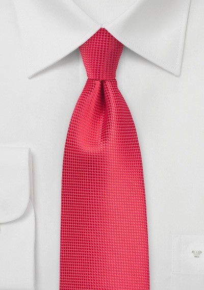 Grenadine Red XL Length Tie