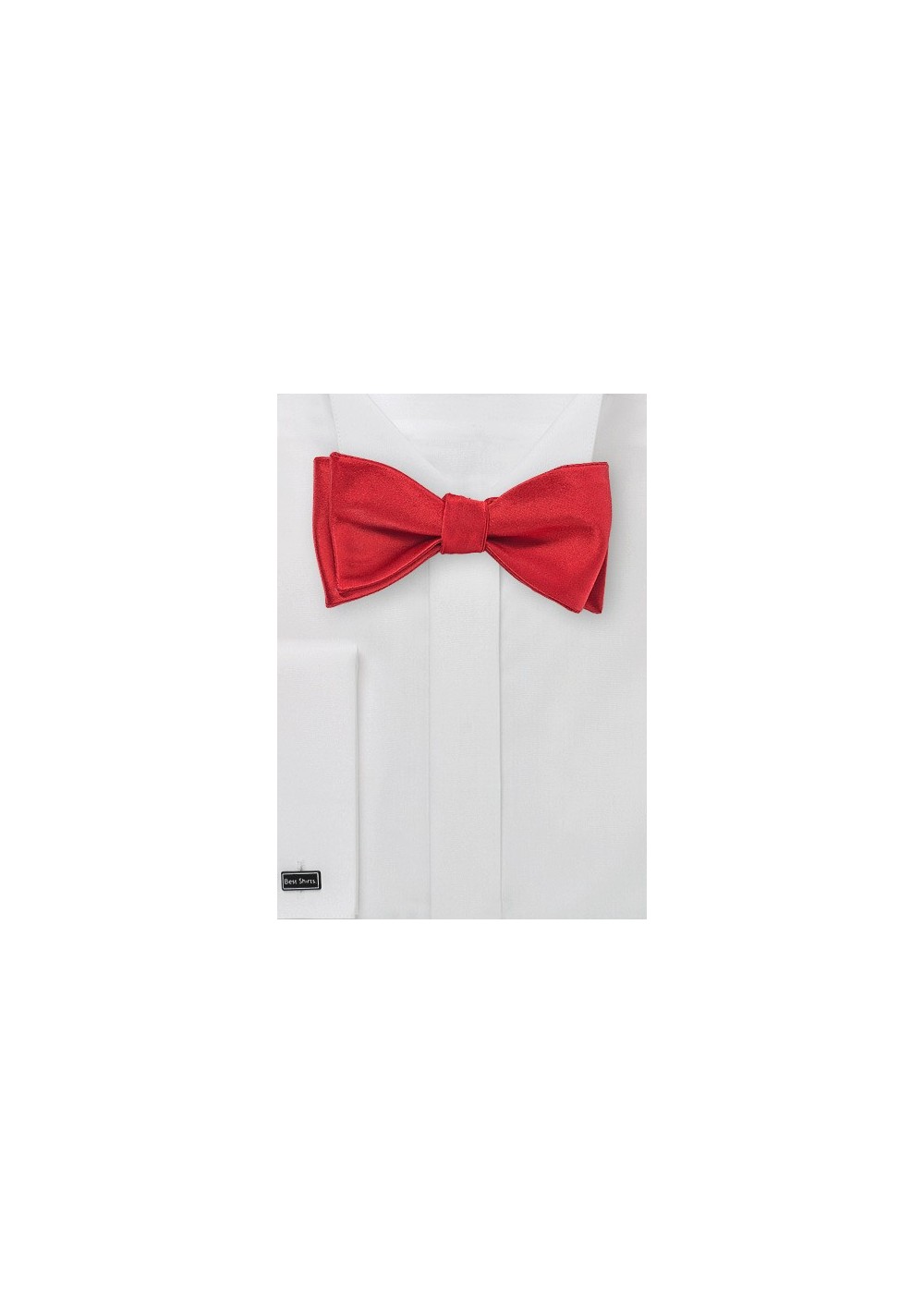 Solid Red Self Tied Bow Tie