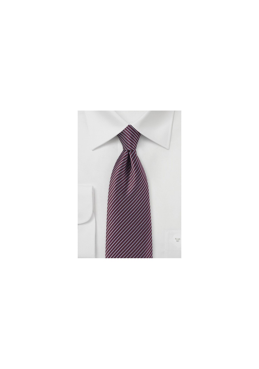 Stripe Tie in Mauve, Burgundy, and Black
