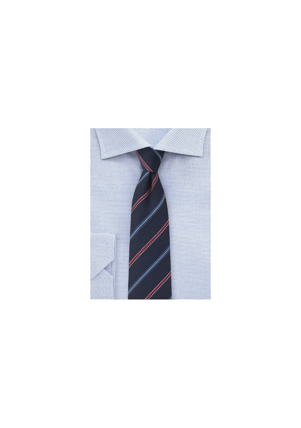 Textured Woven Tie in Navy