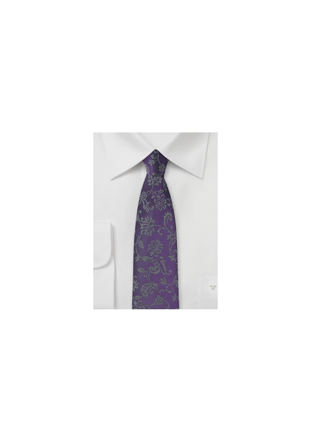 Indigo Purple Floral Tie