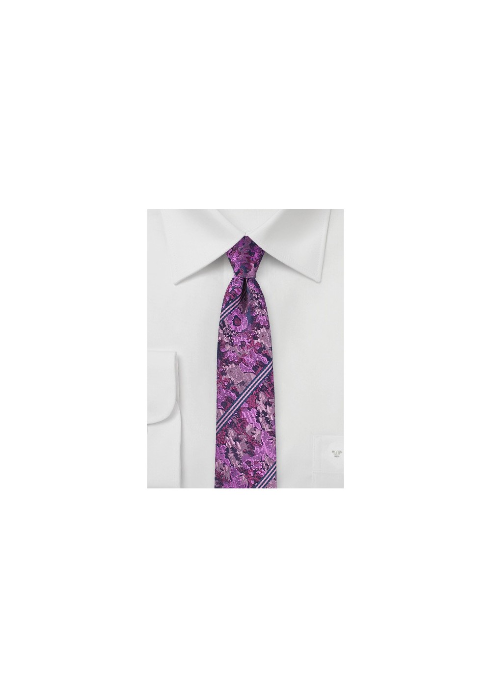 Pink and Purple Floral Tie
