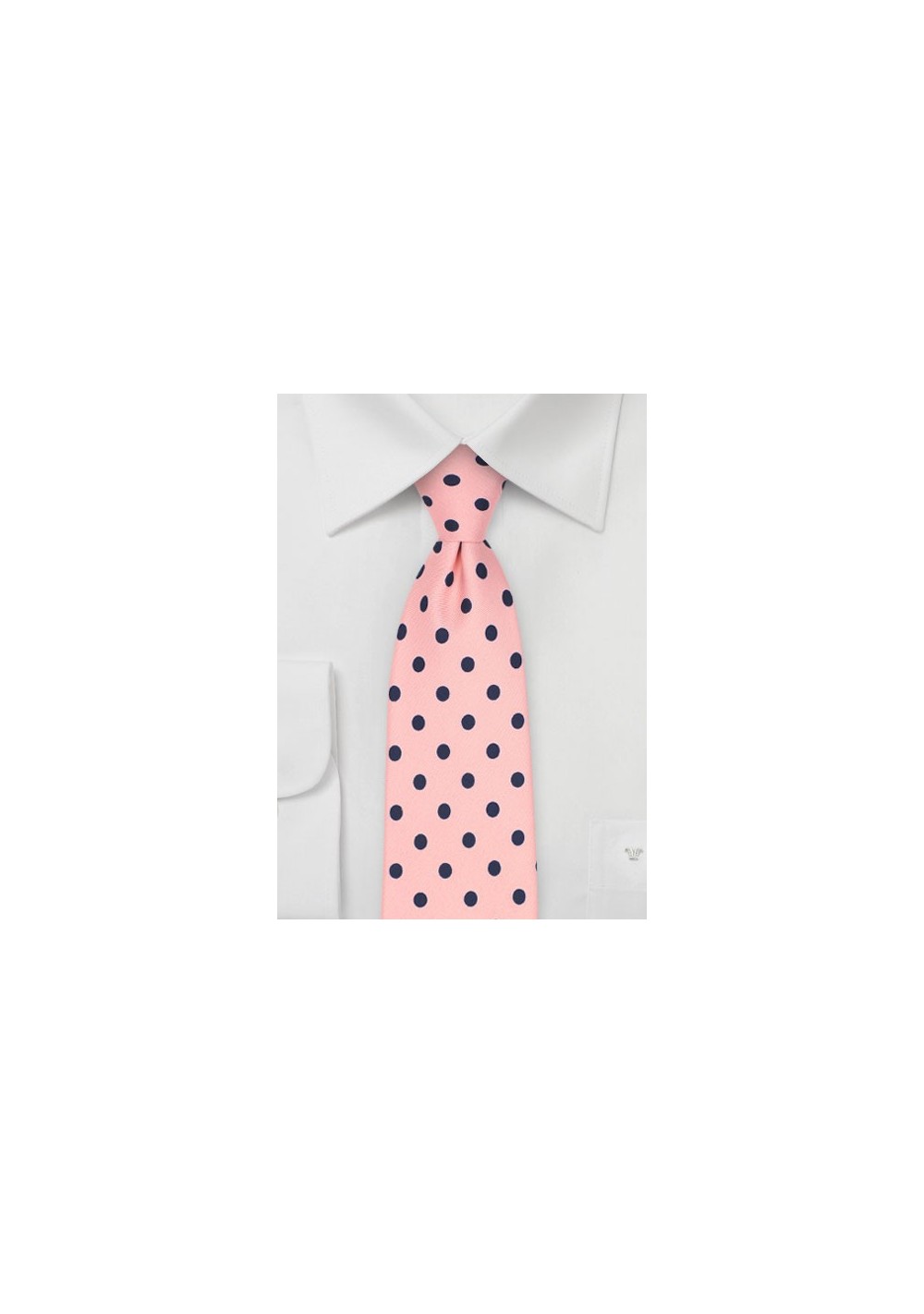 Pink and Navy Polka Dot Tie