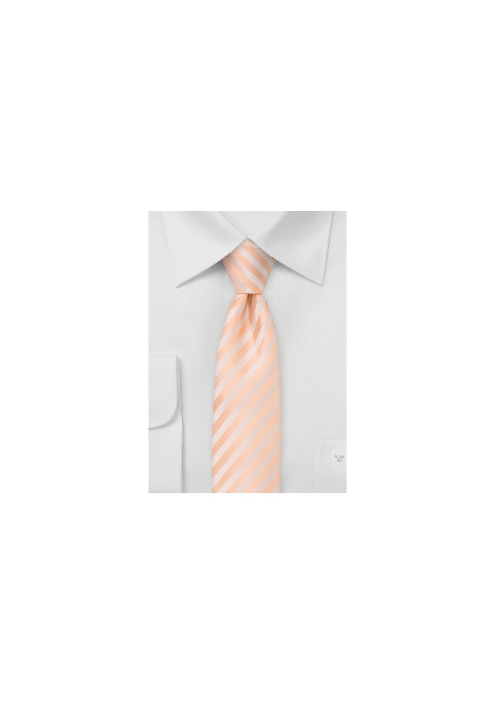 Striped Skinny Tie in Peach