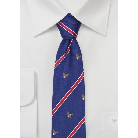Striped Tie with Bald Eagles