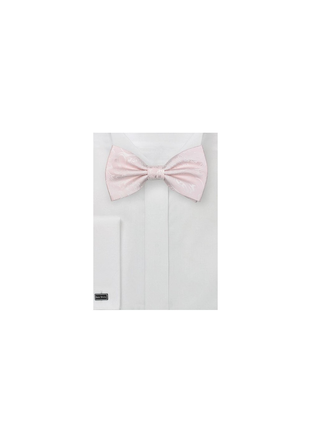Blush Pink Paisley Bow Tie