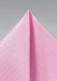 Carnation Pink Textured Pocket Square