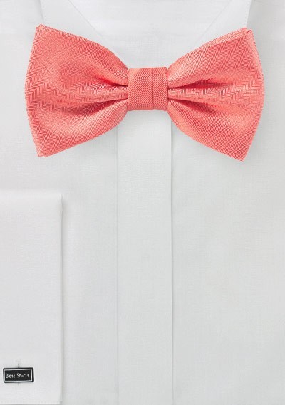 Summer Bow Tie in Neon Coral