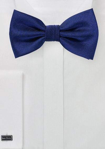 Classic Navy Textured Bow Tie