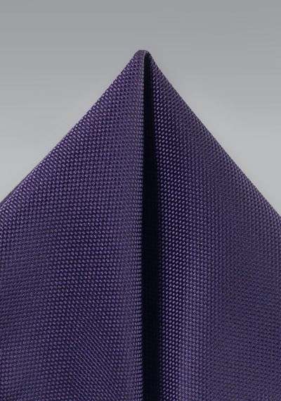 Matte Textured Pocket Square in Purple