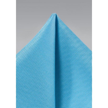 Textured Turquoise Blue Pocket Square