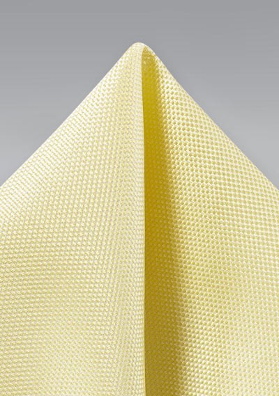 Pastel Yellow Textured Pocket Square