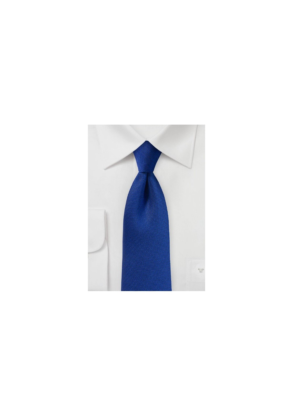 Matte Woven Tie in Marine Blue
