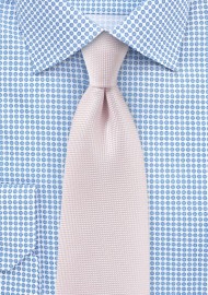 Matte Texture Necktie in Blush
