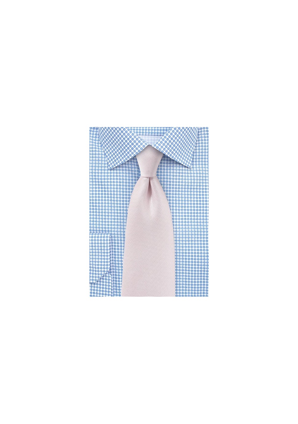 Matte Texture Necktie in Blush