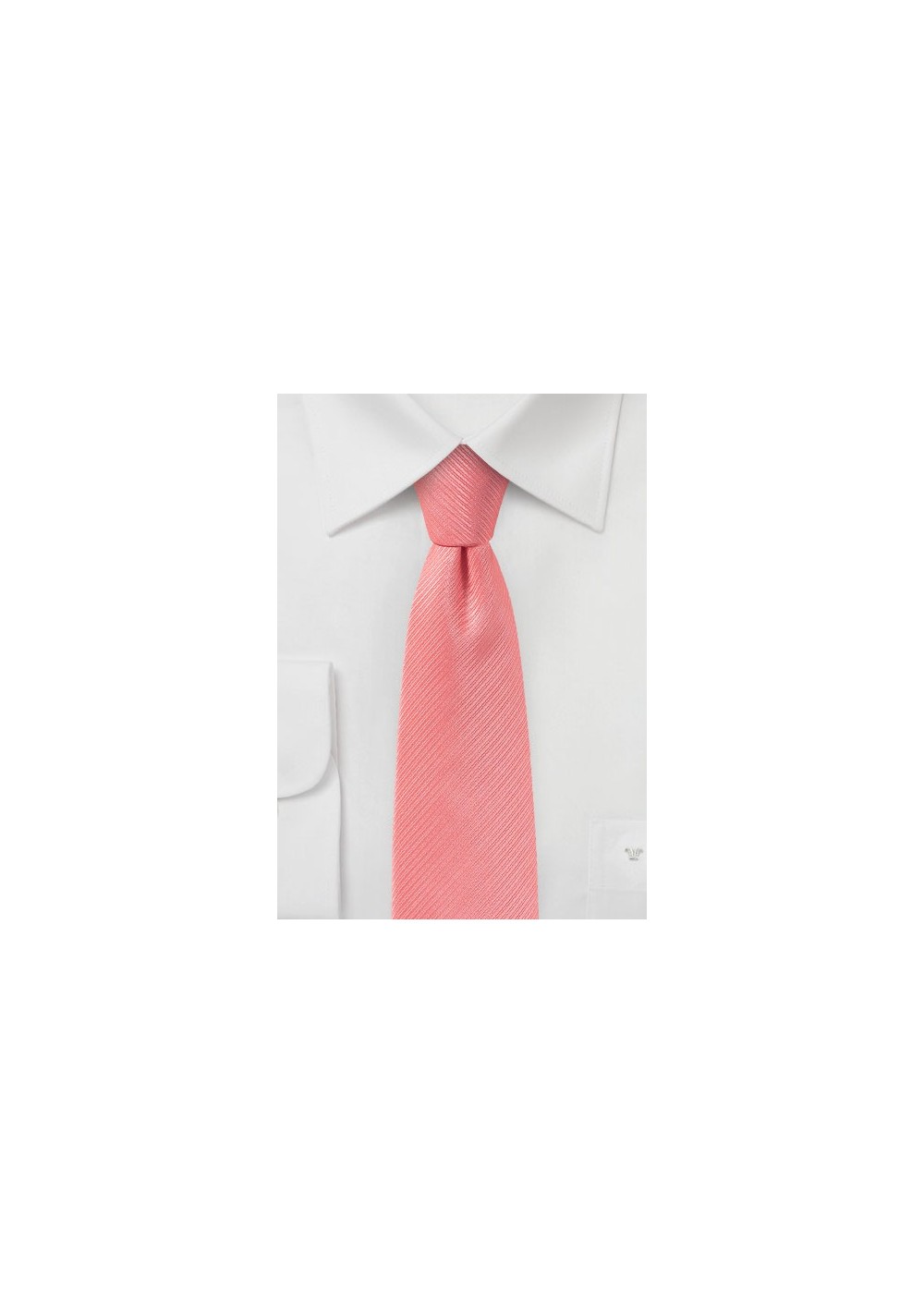 Coral Pink Skinny Tie