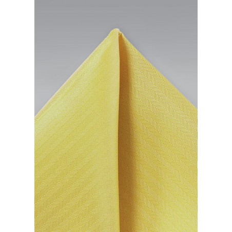 Sun Yellow Texture Pocket Square