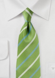 Foliage Green Striped Tie